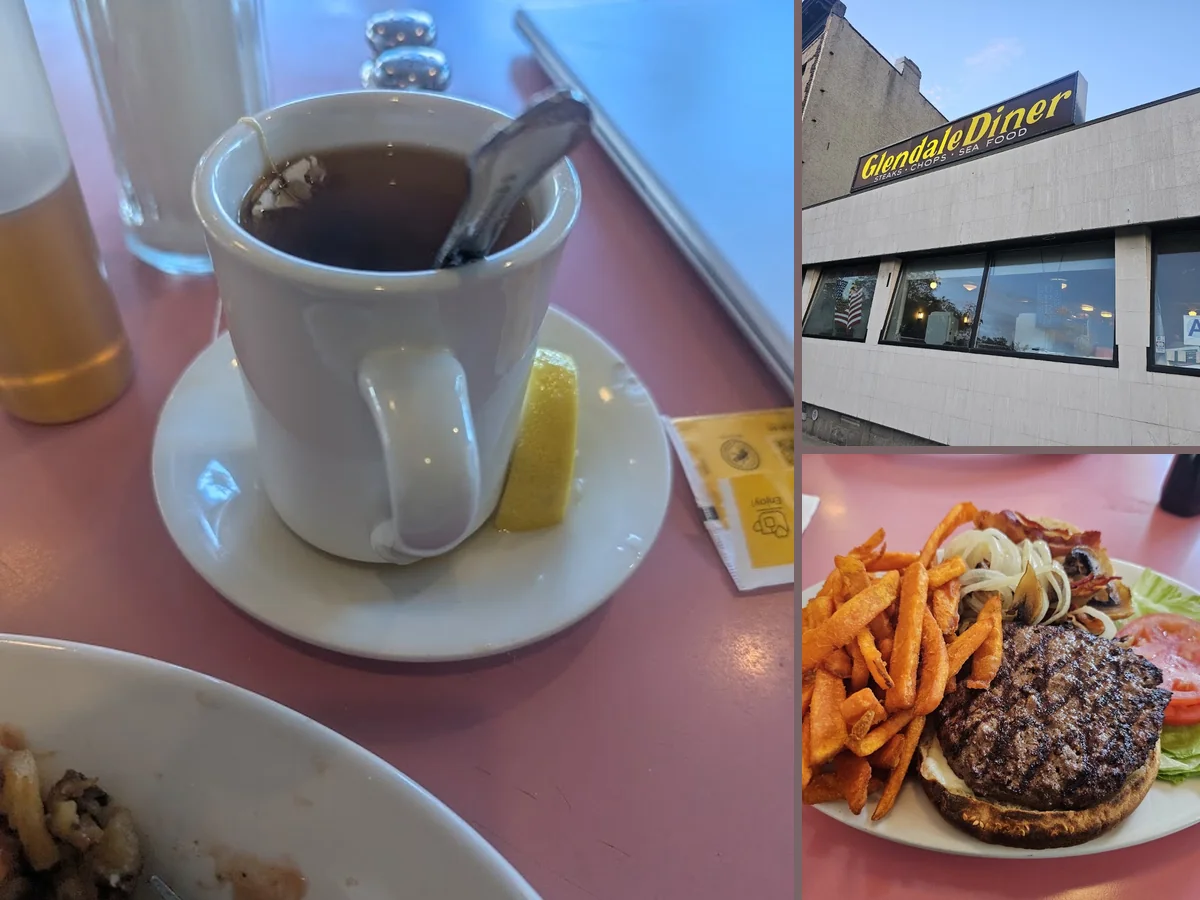 American diner tables and chrome details