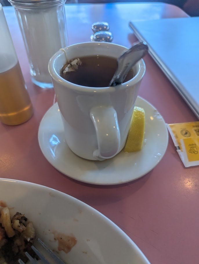 1950s-style diner interior with warm lighting